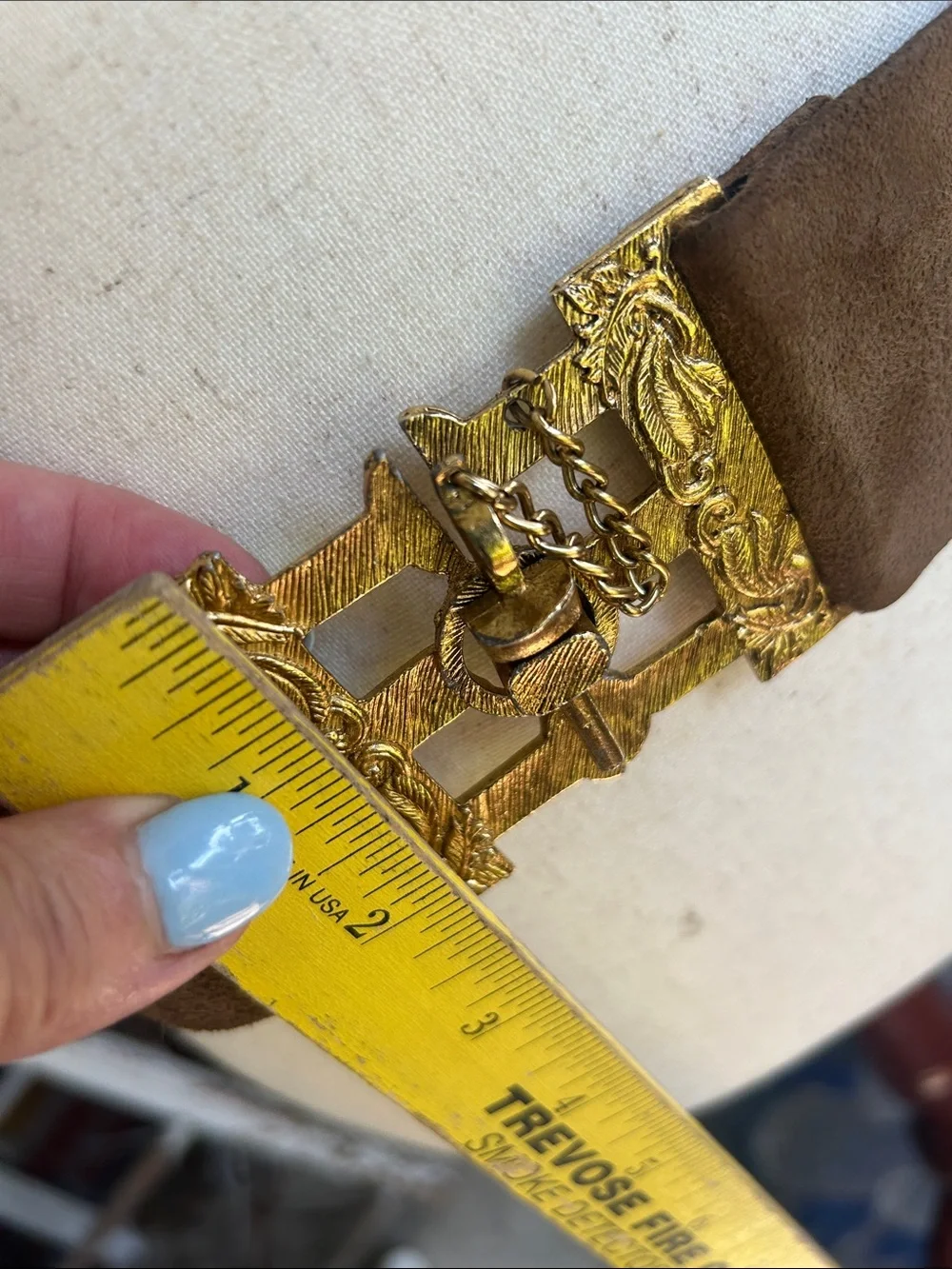 Vintage Tan Suede Belt